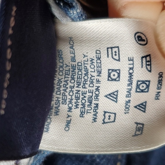 Land's End blue jeans relaxed fit traditional waist size 18P - Picture 5 of 11